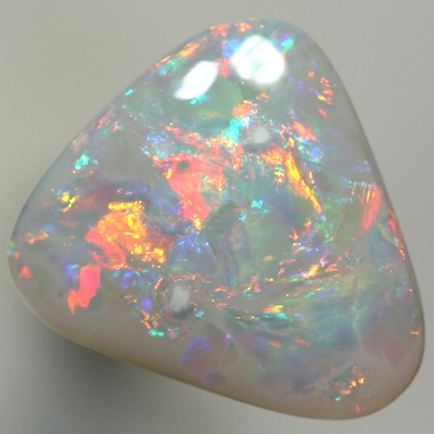 SOLID SEMI BLACK OPAL Swirls of red and orange contrasted by blue and green. With VIDEO